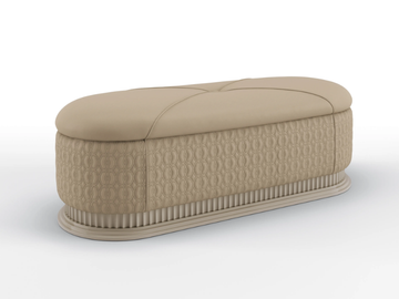 MOON WALT - Upholstered leather bench by BRUNO ZAMPA - view 3